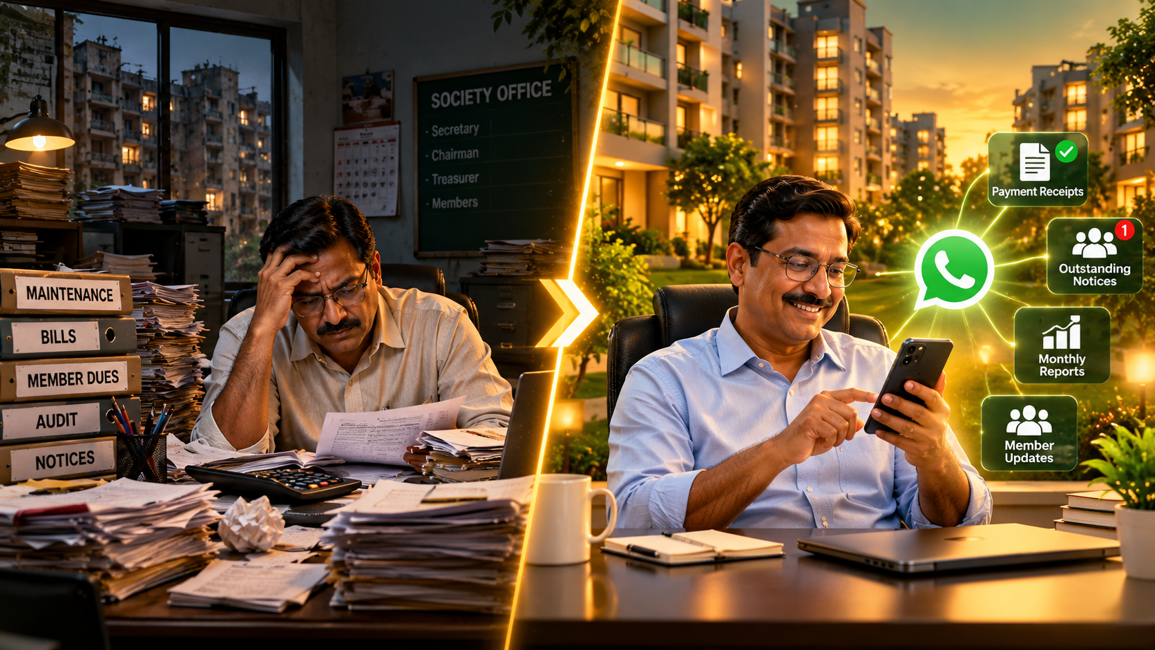स्मार्ट सेक्रेटरीमुळे डिजिटल झालेली हाउसिंग सोसायटी - आधी आणि नंतर